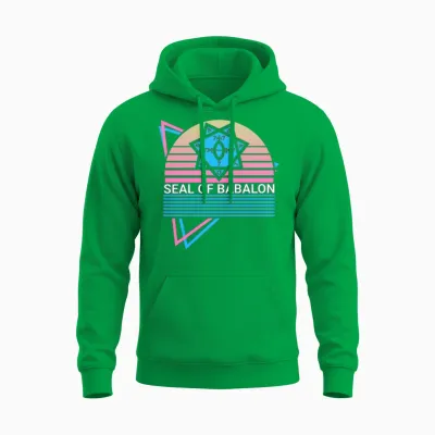 Seal of Babalon Retro Unisex Hoodie - Irish Green