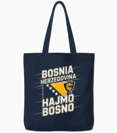 Proud Bosnien Herzegowina Cheer Country Favorite Spirit Game Tote Bags - Navy