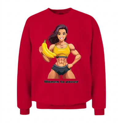 Designs for Fitness Enthusiasts, Strong and Sweet Unisex Sweatshirt - Red
