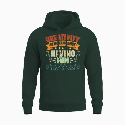 Vintage Creativity Is Intelligence Having Fun An Unisex Hoodie - Forest