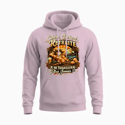 Gift Retirement Man Released Original Humor Unisex Hoodie - Light Pink