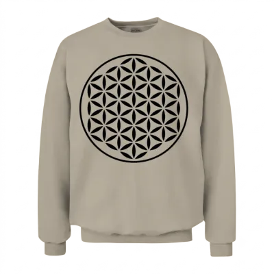 Flower of Life - Vector Kompact Unisex Sweatshirt - Sand