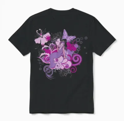 Retro Lady Copy Unisex T-Shirt - Black