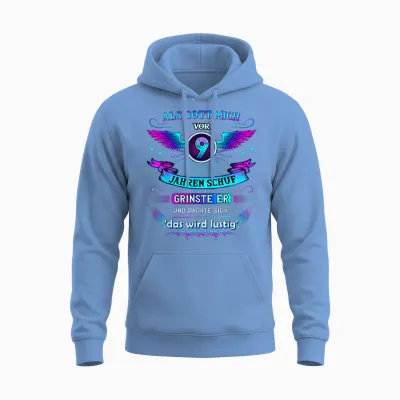 Als Gott Mich Vor 9 Jahren Schuf Grinste Er 9. Geburtstag Unisex Hoodie - Carolina Blue