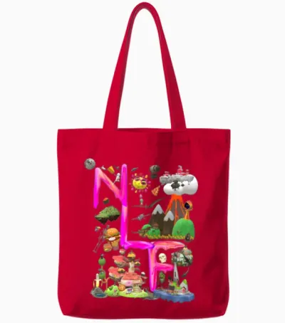 Nlf 3d Animation Only Tote Bags - Red