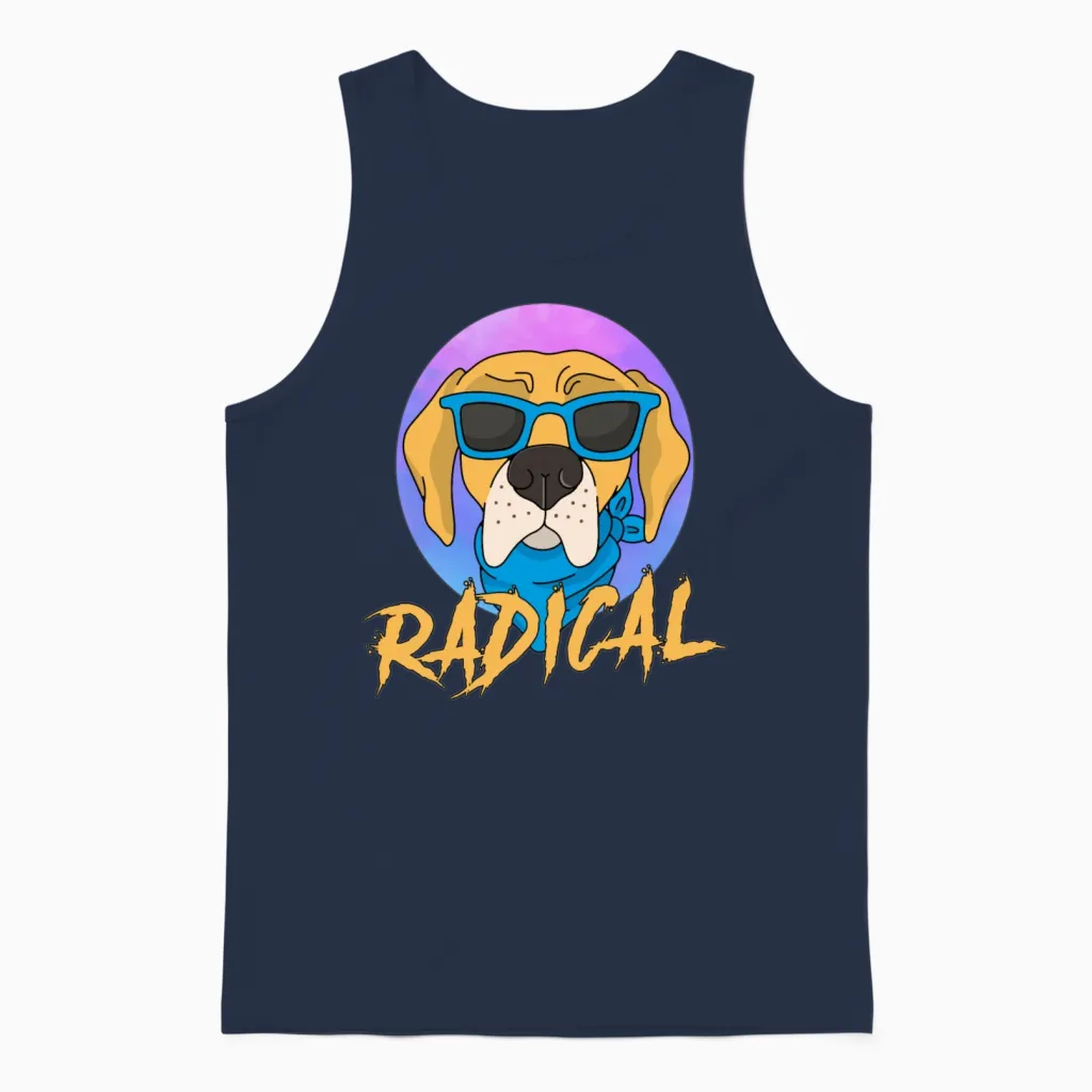 Dog Lovers Gift Unisex Tank Top in Navy