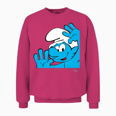 The Smurfs Gift Jokey Smurf Unisex Sweatshirt - Heliconia