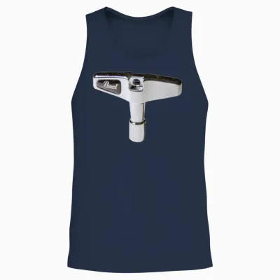 Pearl Chrome Drum Key Unisex Tank Top - Navy