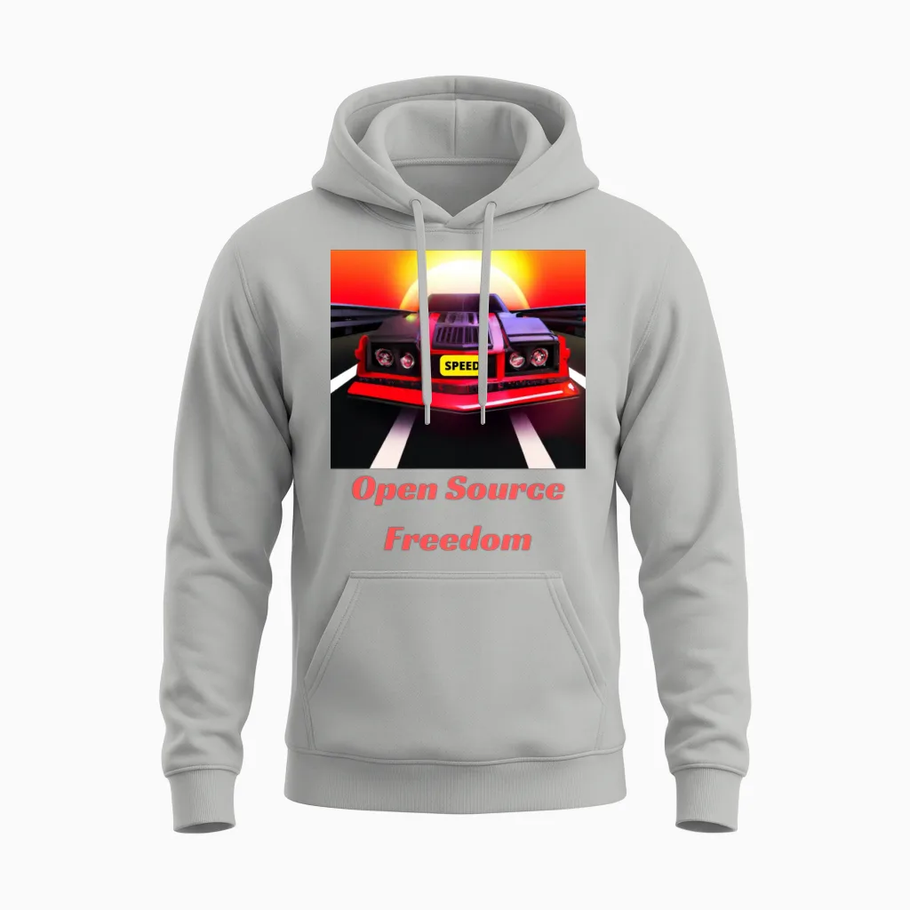 Open Source Freedom Patriotic & 4th of July Gift Unisex Hoodie in Ash