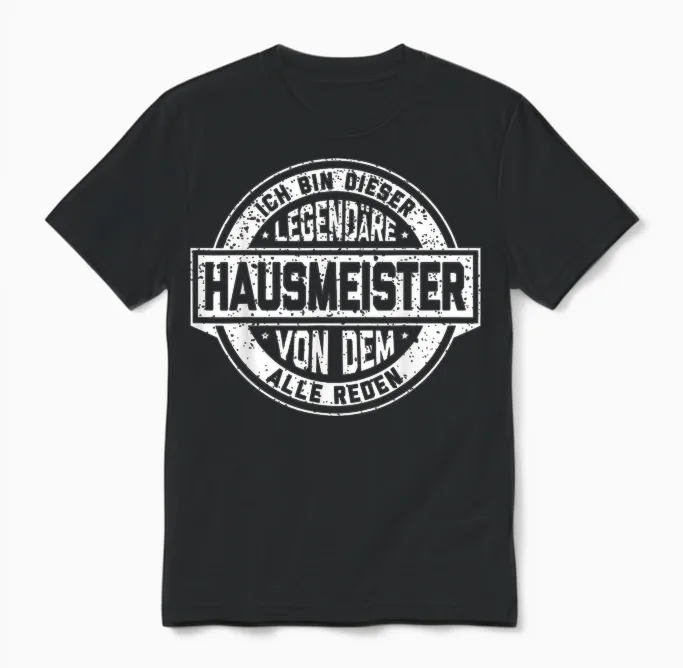 Hausmeister Legende Witziger Vintage Spruch Hauswart Unisex T-Shirt in Black