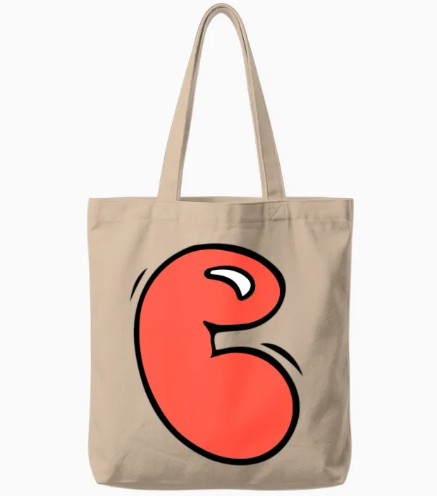 Graffiti Monogram Letter C in Cute Chubby Bubblest Tote Bags in Natural