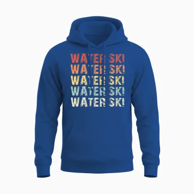 Retro Water Ski Unisex Hoodie - Royal