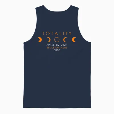 Totality Eclipse Path of Totality Ohio America Unisex Tank Top - Navy