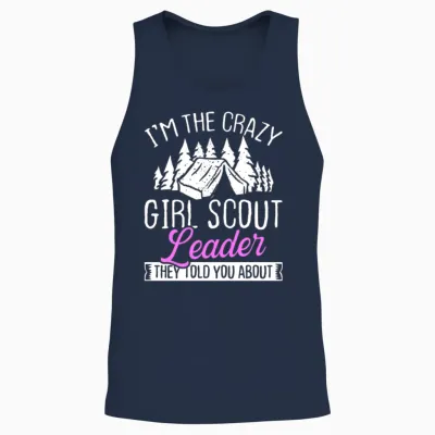Scouting Crazy Girl Scout Leader Club Scouting Unisex Tank Top - Navy