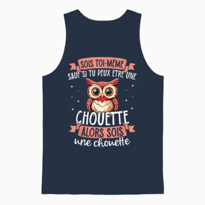 Be Yourself Unless You Can Be an Owl T-Shirt, Black, S Unisex Tank Top - Navy