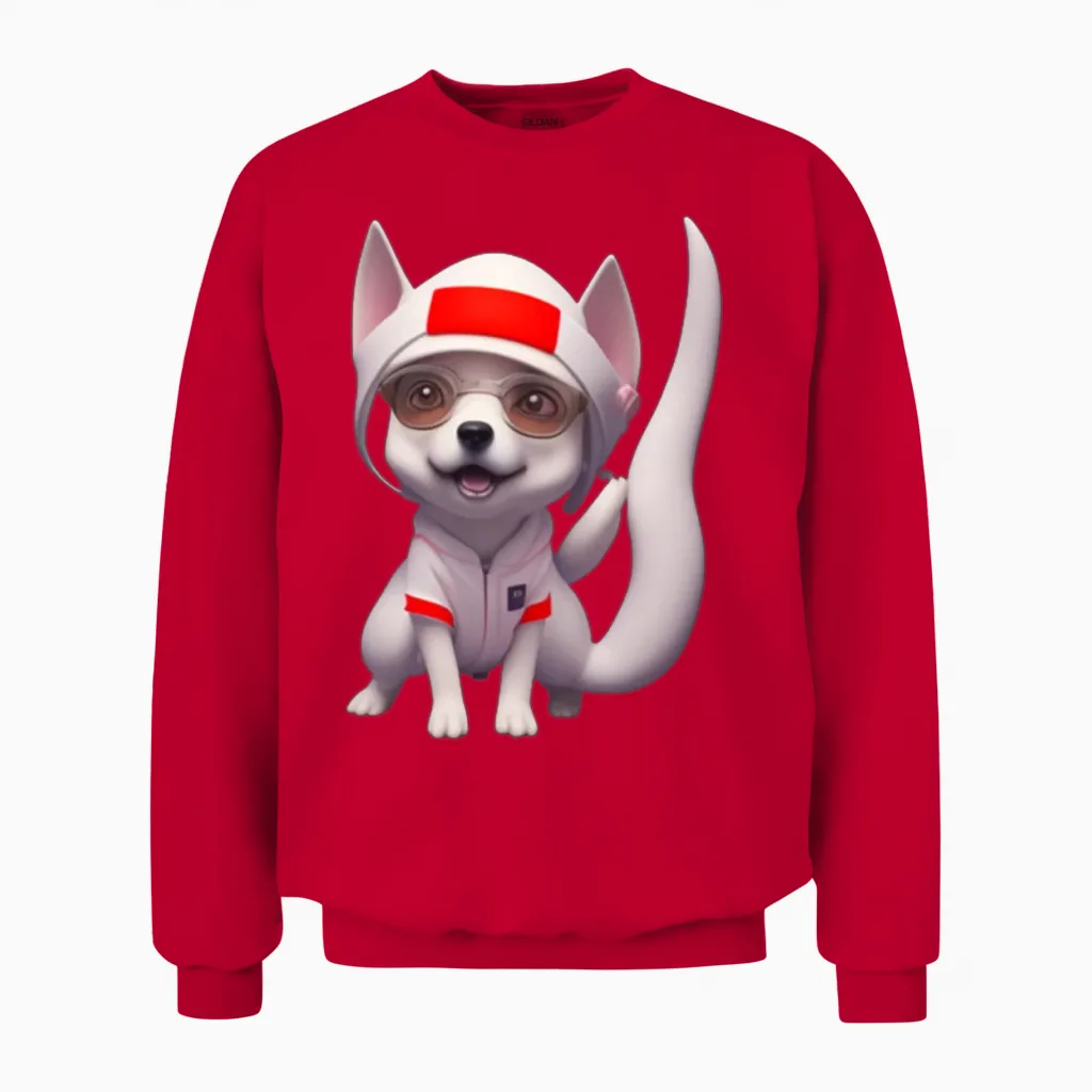 Dog Lovers Gift Unisex Sweatshirt in Red
