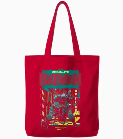 Batman Absolute Gotham City Rooftops Tote Bags - Red
