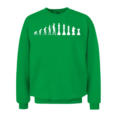 Chess Evolution Chess Player Unisex Sweatshirt - Irish Green