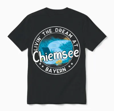 Chiemsee Urlaub Baden Sup Bayern Unisex T-Shirt - Black