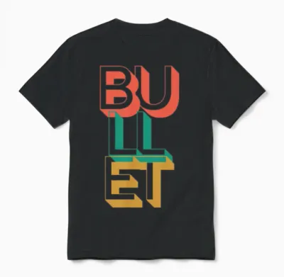 Retro Bullet Unisex T-Shirt - Black