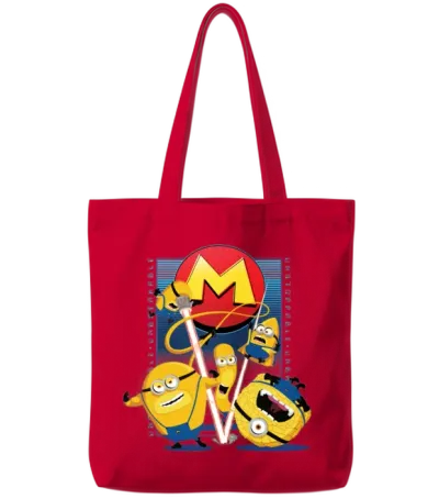 Minions Mega Minions with Super Powers Tote Bags - Red