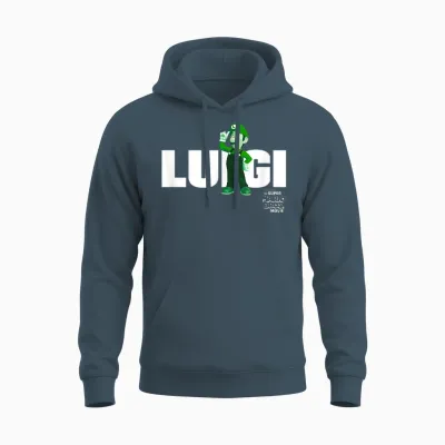The Super Mario Bros. Movie Luigi Banner T-Shirt, Green Unisex Hoodie - Dark Heather
