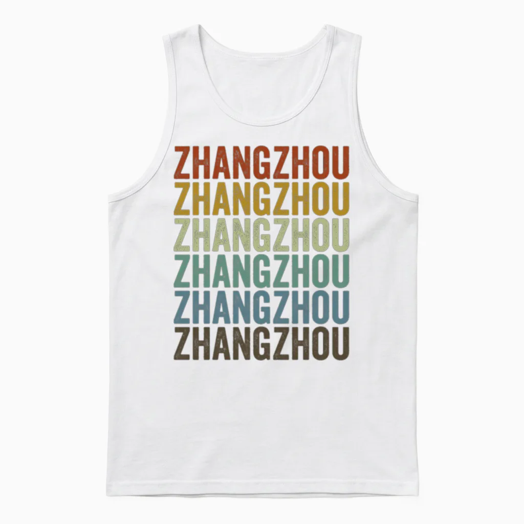 Zhangzhou China Retro Vintage Unisex Tank Top - White