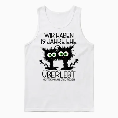 19 Jahre Verheiratet Perlmutthochzeit 19 Hochzeitstag Unisex Tank Top - White