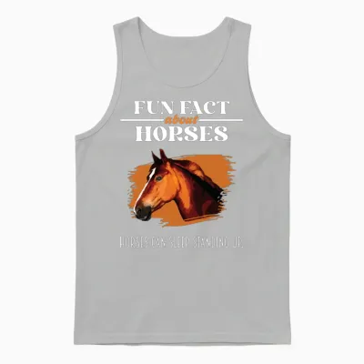 Fun Fact About Horses - Horse Lover Unisex Tank Top - Ash
