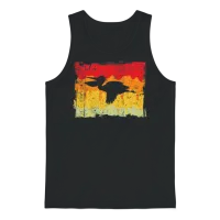Pelican Retro Unisex Tank Top - Black – 1