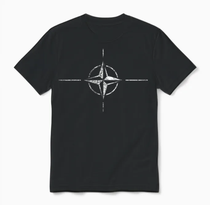 Nato Flagge Trend Vintage Design Unisex T-Shirt in Black