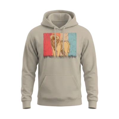 Leonberger Retro Unisex Hoodie - Sand