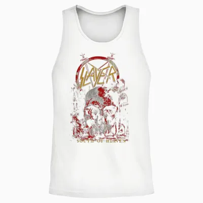 Slayer - South of Heaven Three Color Unisex Tank Top - White