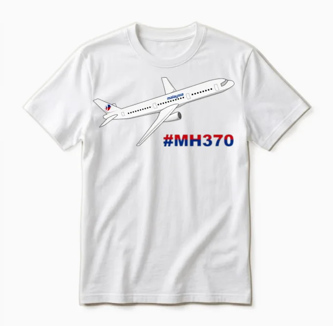 Malaysia Airlines Mh370 Unisex T-Shirt in White