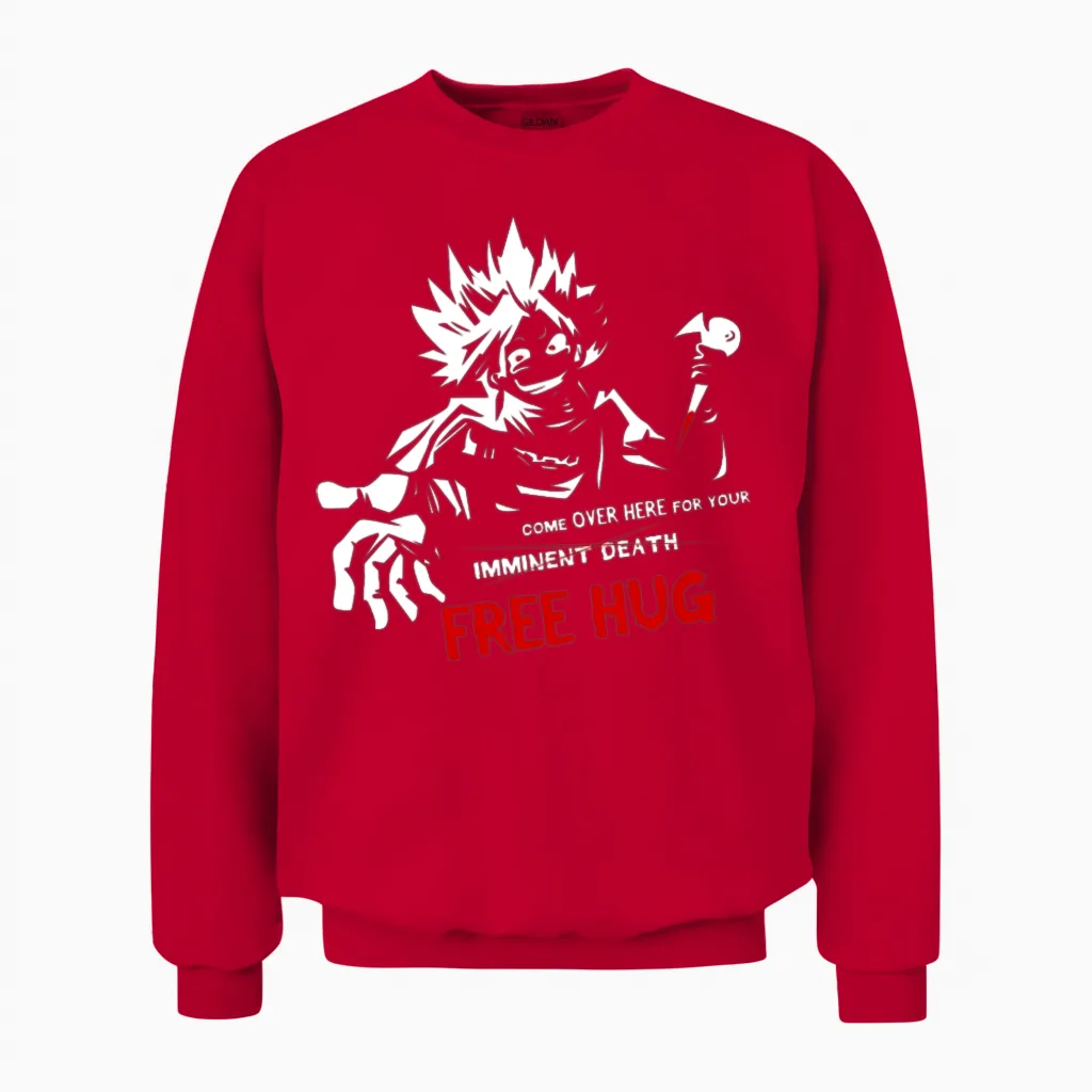 Best Design Melvin Free Hug Unisex Sweatshirt in Red