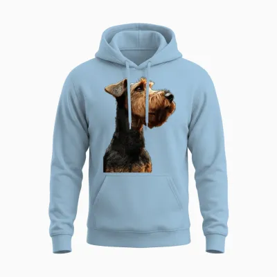 Airedale Terrier Unisex Hoodie - Light Blue