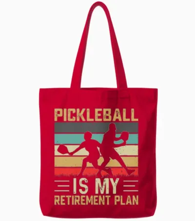 Funny Pickleball Tote Bags - Red