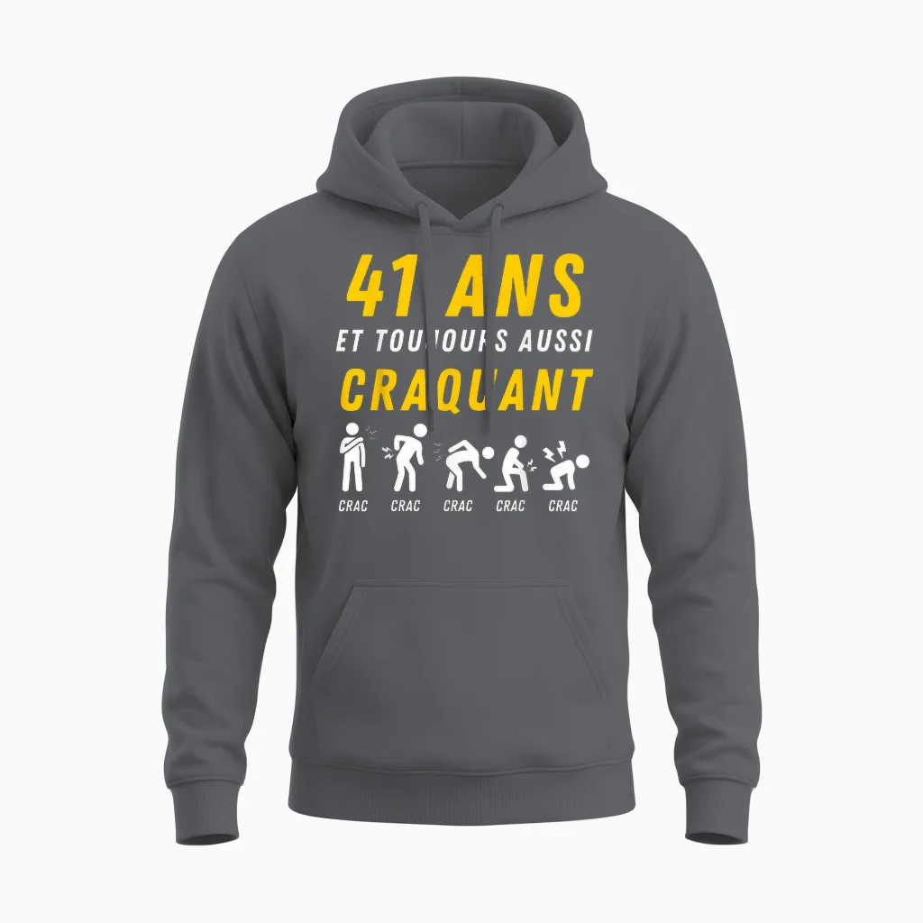 Idée Cadeau Humour 41e Anniv 1985 Anniversaire 41 Ans Homme Unisex Hoodie in Charcoal