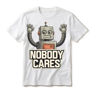 Quotes Nobody Cares Unisex T-Shirt - White