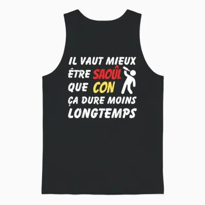 Better to Be Drunk Than Con - Humor Et Alcohol T-Shirt, Black Unisex Tank Top - Black