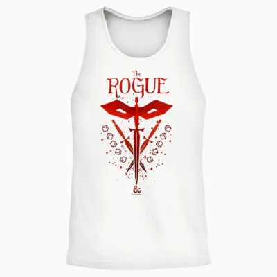Dungeons & Dragons the Rogue Class Stealth Swords Logo Unisex Tank Top - White