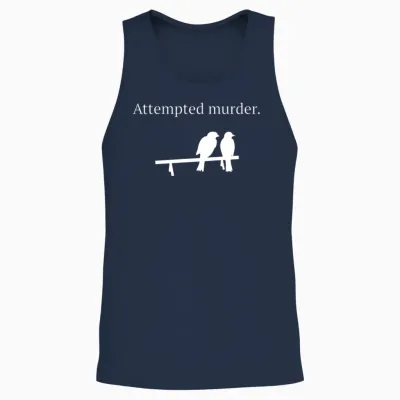 Attempted Murder Unisex Tank Top - Navy
