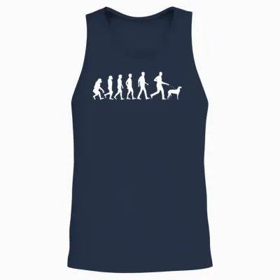Scottish Deerhound Dog Evolution Dog Owner Unisex Tank Top - Navy
