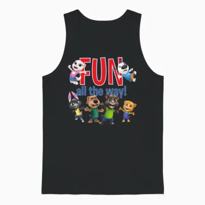 Talking Tom & Friends Fun All the Way! Unisex Tank Top - Black