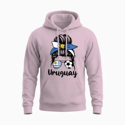 Uruguay Flag Women Mujeres Proud Uruguayan Fans Supporters Unisex Hoodie - Light Pink