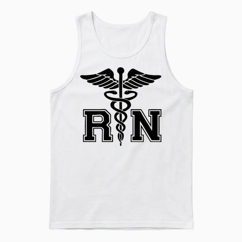 Rn Registered Nurse Nurses Gift Unisex Tank Top in White