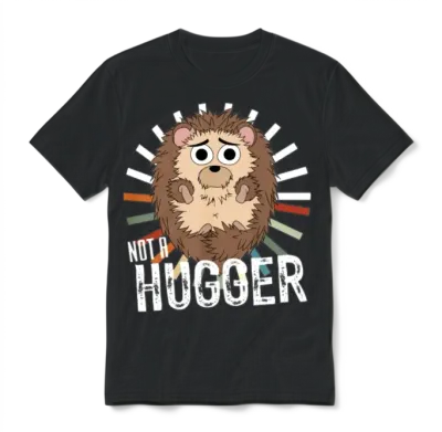 Not a Hugger Unisex T-Shirt - Black
