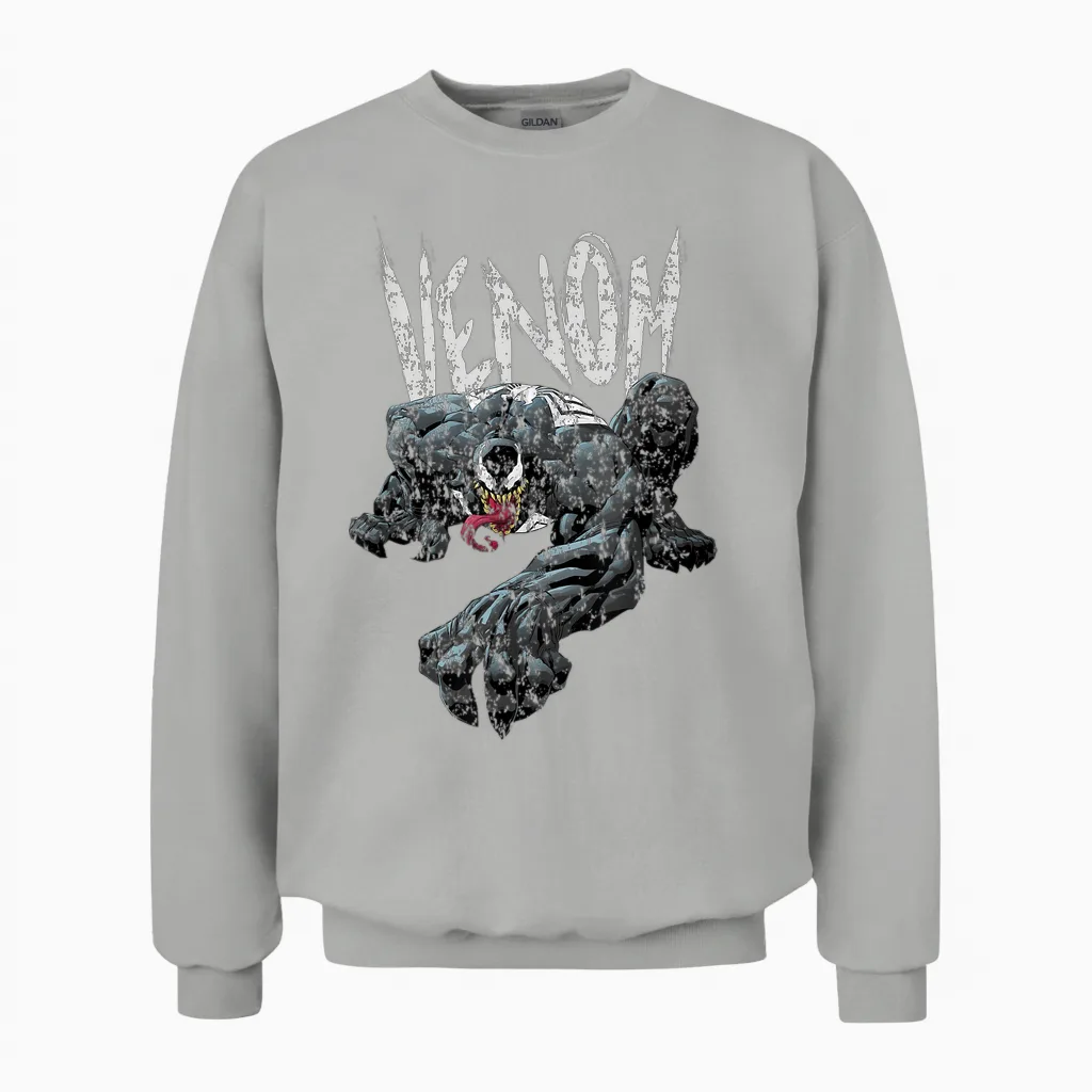 Marvel Venom Eddie Brock Unisex Sweatshirt in Ash
