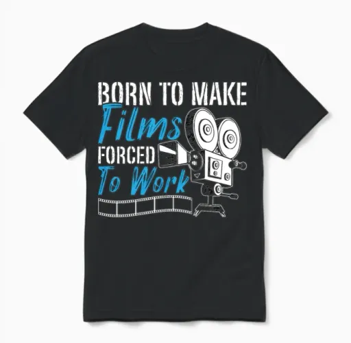 Film Director Born to Make Films Movie Director Unisex T-Shirt in Black