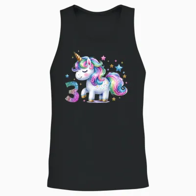 3 Geburtstag Mädchen Geschenke 3 Jahre Alt Einhorn Outfit Unisex Tank Top - Black